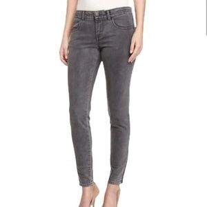 Stella McCartney gray side zip ankle jeans